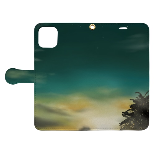 エメラルドグリーンの瞬間 Book-Style Smartphone Case