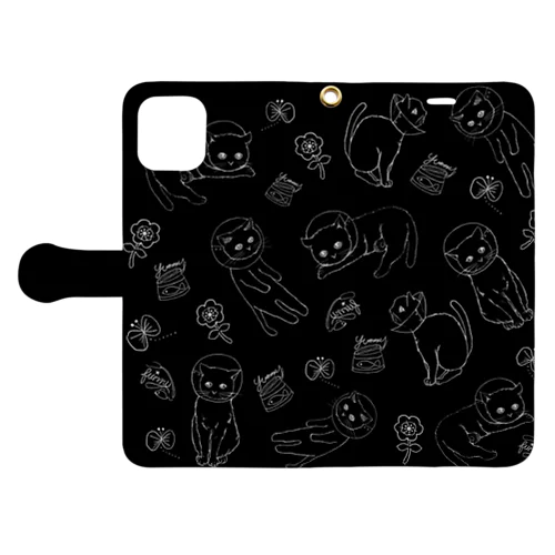 エリザベスカラー猫 Book-Style Smartphone Case