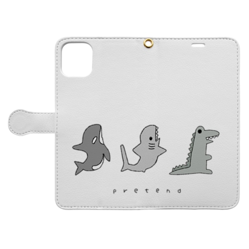 サメさんと仲間たちpretend Book-Style Smartphone Case