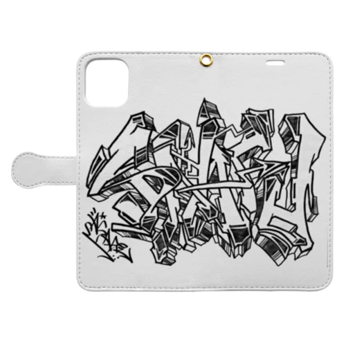 graffiti 「SNAFU」　Ver.black Book-Style Smartphone Case