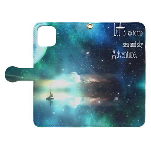 Let's go to the sea and sky adventure. Book-Style Smartphone Case