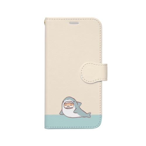 サメはむちゃん Book-Style Smartphone Case