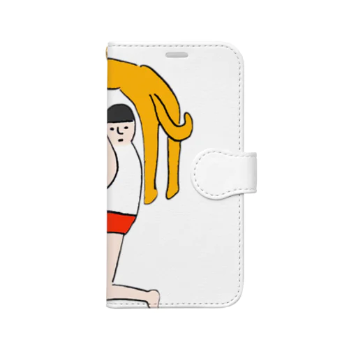 ねことあそぶ君 Book-Style Smartphone Case