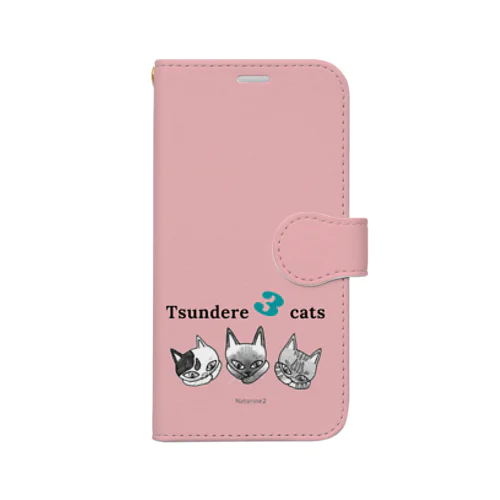 Tsundere 3cats Book-Style Smartphone Case