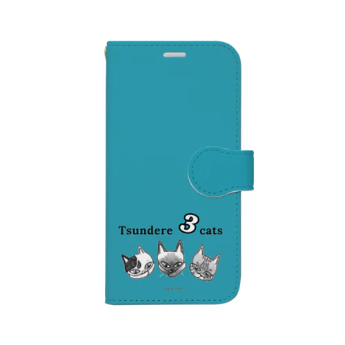 Tsundere 3cats Book-Style Smartphone Case