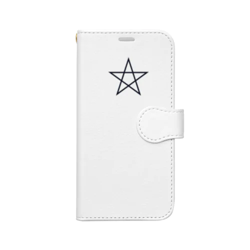 五芒星　檳榔子黒 Book-Style Smartphone Case