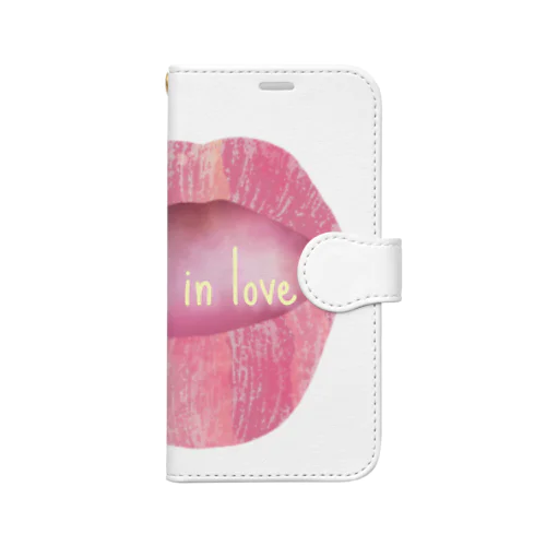 Lips💋 foll in love 手帳型スマホケース