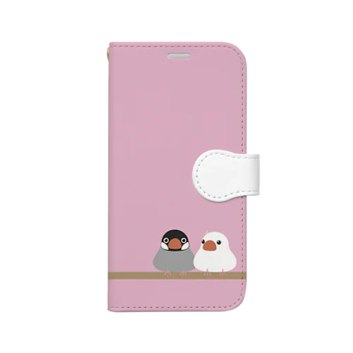 もちもち文鳥さん (Type-2) Book-Style Smartphone Case