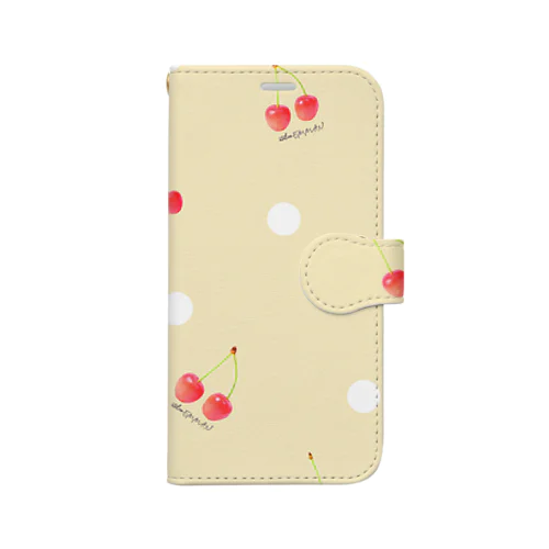 チェリーカスタードクリーム Book-Style Smartphone Case