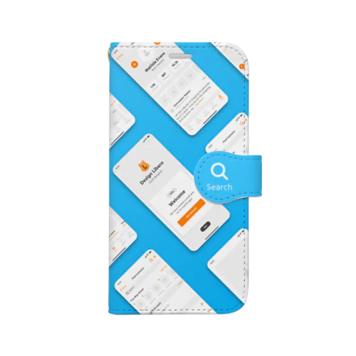 UI wireframe 手帳型スマホケース