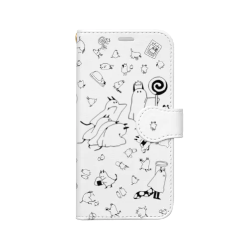 【iphone-12mini】obake-case 手帳型スマホケース