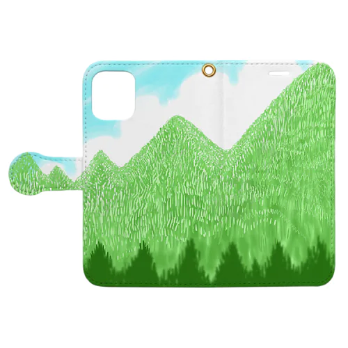 ☁️青空と雲☁️と青い山脈🗻ズ Book-Style Smartphone Case