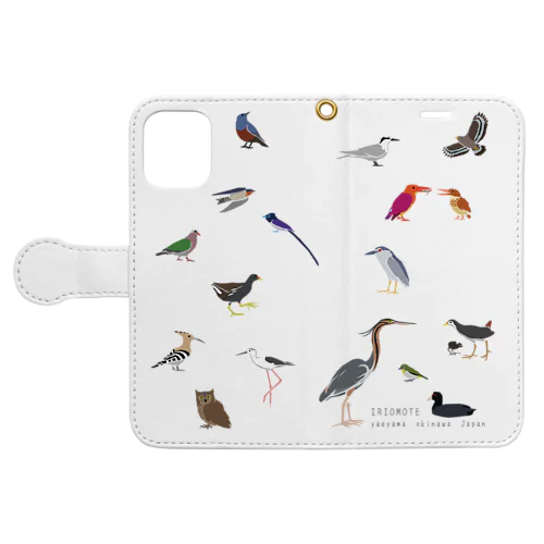鳥類16－4（12 mini 13 mini） Book-Style Smartphone Case