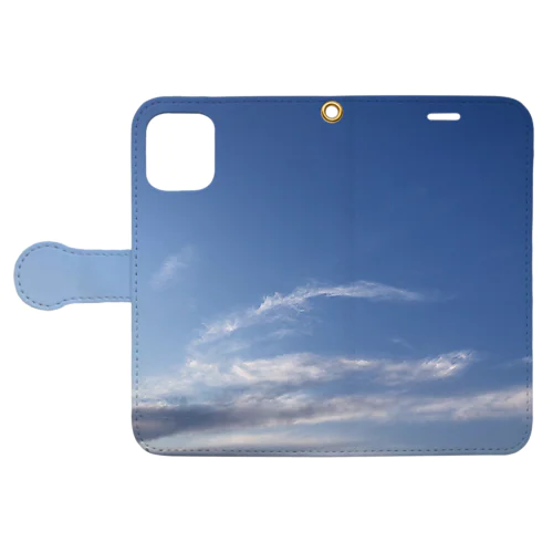 梅雨入り前　夕暮れ　夕方　青空あり Book-Style Smartphone Case