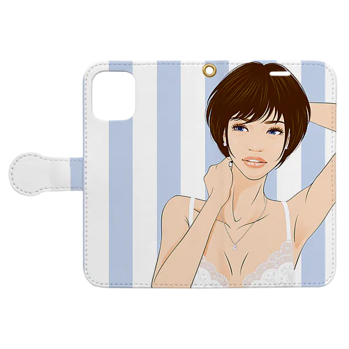 Girls IN White (BUP-2) Book-Style Smartphone Case