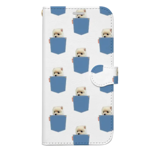 ポメラニアンのポメくん Book-Style Smartphone Case