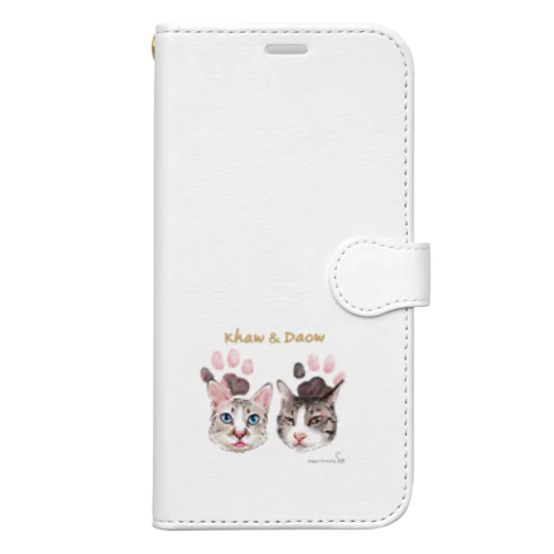 うちの子にくきゅうポートレート★カーオ＆ダーオ Book-Style Smartphone Case