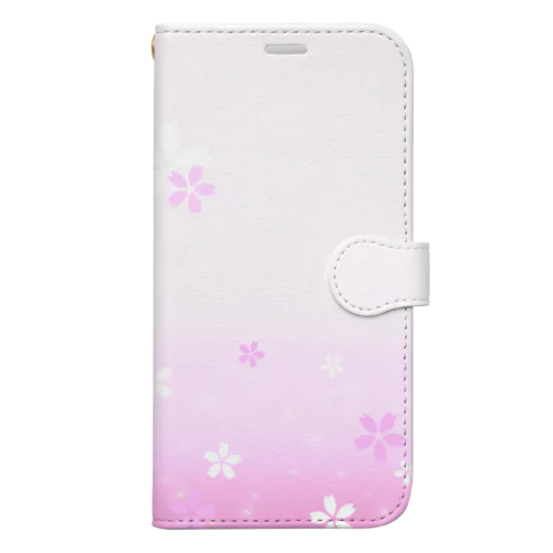 チェリスのふんわり桜(ピンク) Book-Style Smartphone Case