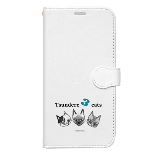 Tsundere 3cats Book-Style Smartphone Case