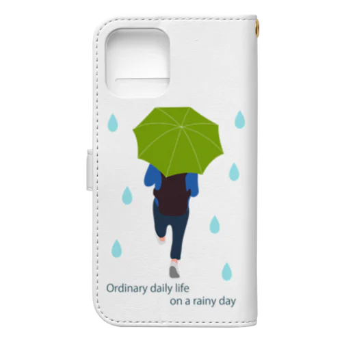 平凡な雨の日 Book-Style Smartphone Case