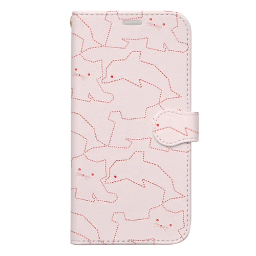 刺し子ねこイルカ Book-Style Smartphone Case