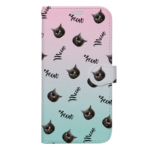 meow 〜黒猫〜 Book-Style Smartphone Case