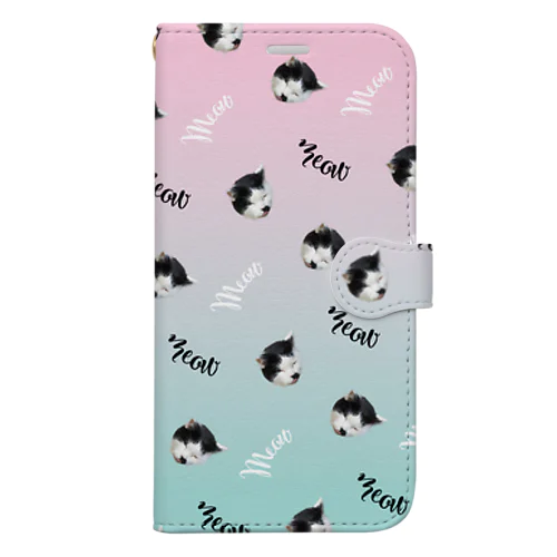 meow ～白黒猫～ Book-Style Smartphone Case