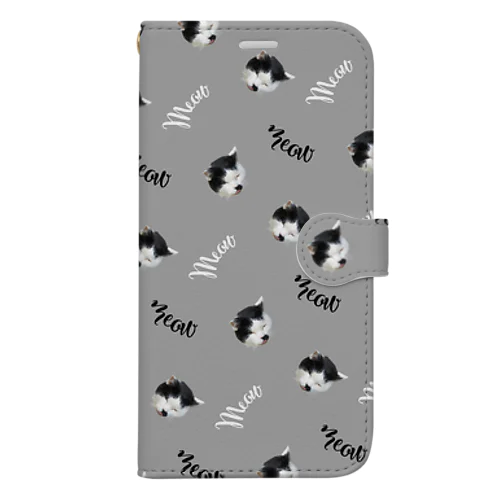 meow ～白黒猫～ Book-Style Smartphone Case