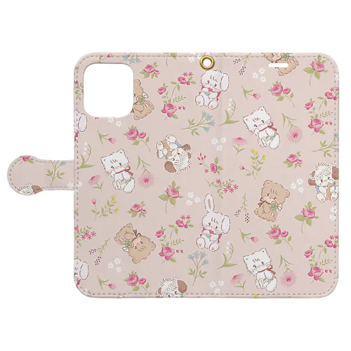 characters & flower Book-Style Smartphone Case