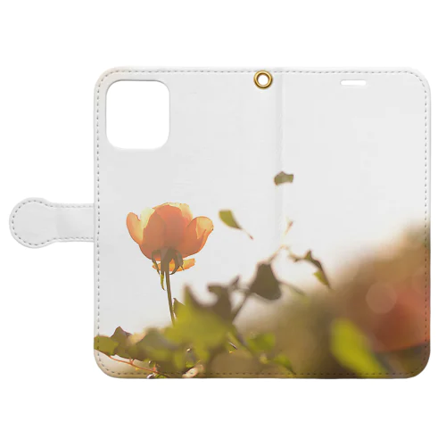 逆光の薔薇 Book-Style Smartphone Case