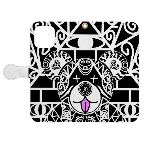 トライバル クマ Book-Style Smartphone Case