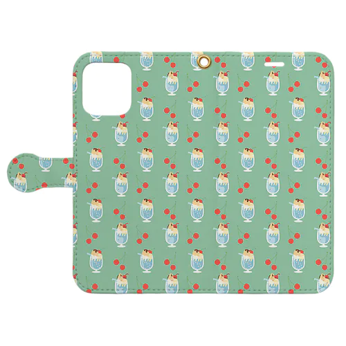 クリームソーダにトッピング Book-Style Smartphone Case