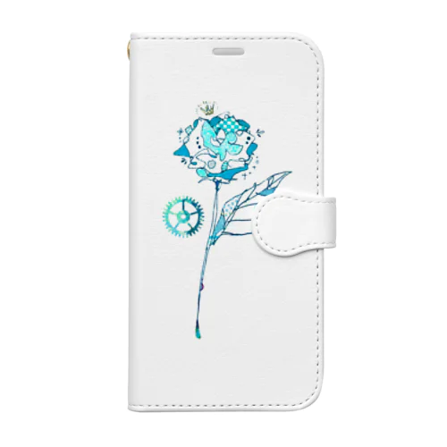 青い薔薇 Book-Style Smartphone Case