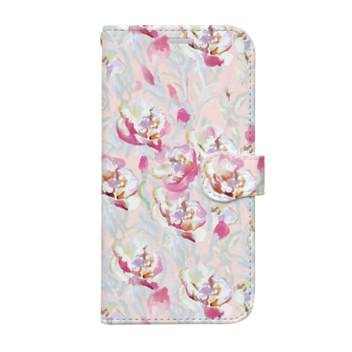 Flower -baby pink- Book-Style Smartphone Case