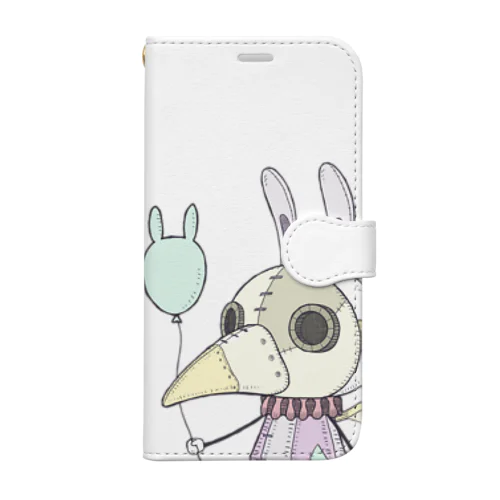 スチパンうさぎ(風船2) Book-Style Smartphone Case