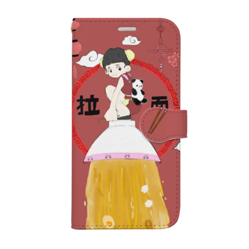 ラーメン少女 Book-Style Smartphone Case