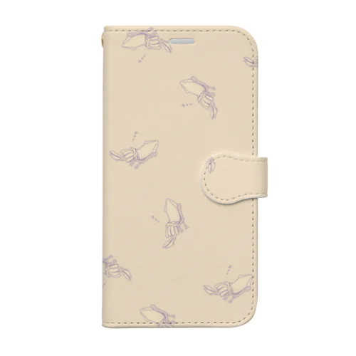 寝イカ・やわらか Book-Style Smartphone Case