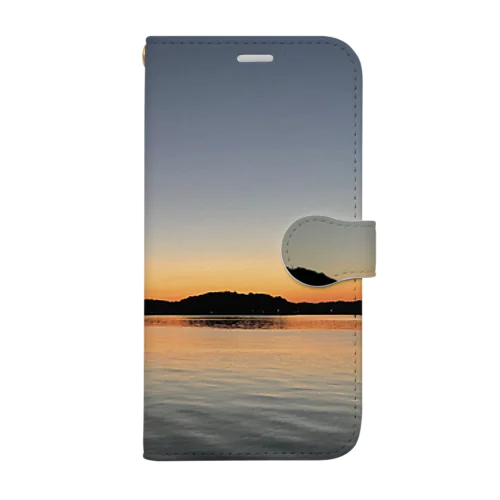 夕焼け港 Book-Style Smartphone Case