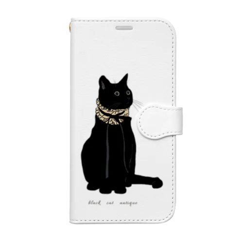 ゴシックな黒猫 Book-Style Smartphone Case