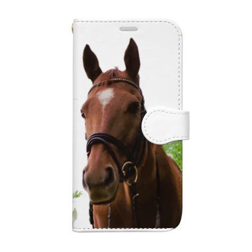 牧場 乗馬 馬術の馬 Book-Style Smartphone Case