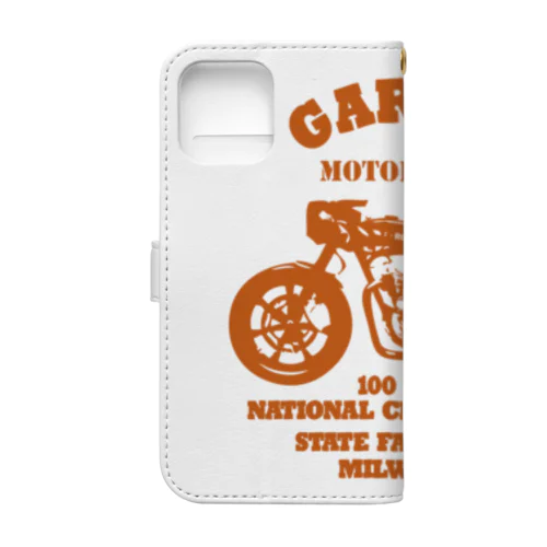 武骨なバイクデザイン orange Book-Style Smartphone Case