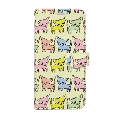 ゆるチワワ（ポップ） Book-Style Smartphone Case