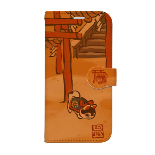 鳥居と張り子犬 Book-Style Smartphone Case