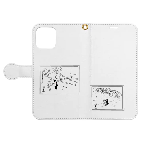 うちの猫ら、うろ覚え国内旅行（大阪、山口） Book-Style Smartphone Case