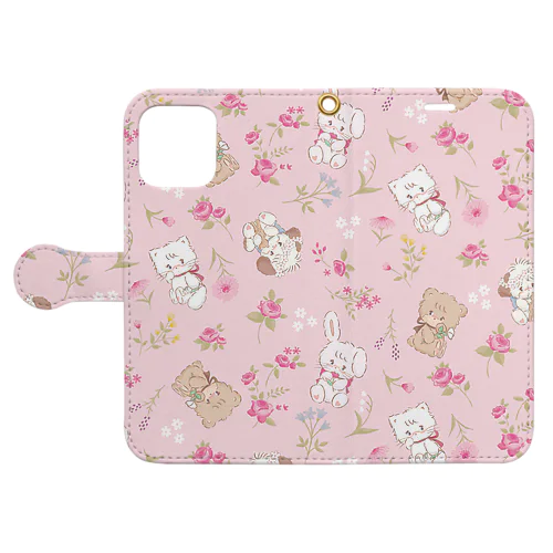 characters & flower Book-Style Smartphone Case