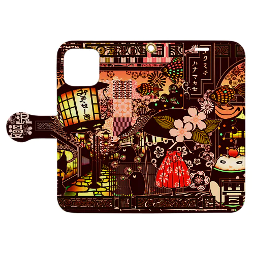 桜薫る道 Book-Style Smartphone Case