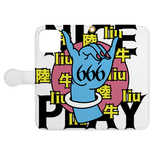 NICE PLAY【666】 手帳型スマホケース
