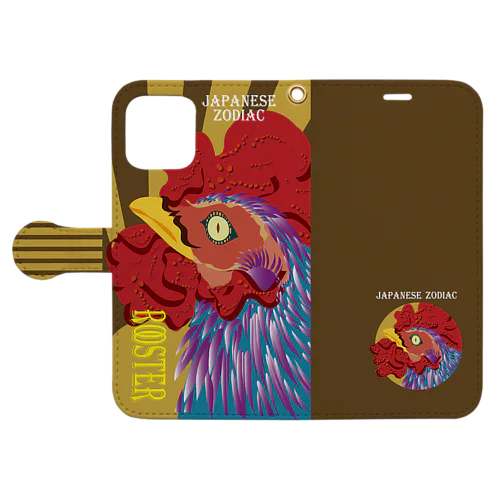 ZODIAC rooster（酉） Book-Style Smartphone Case