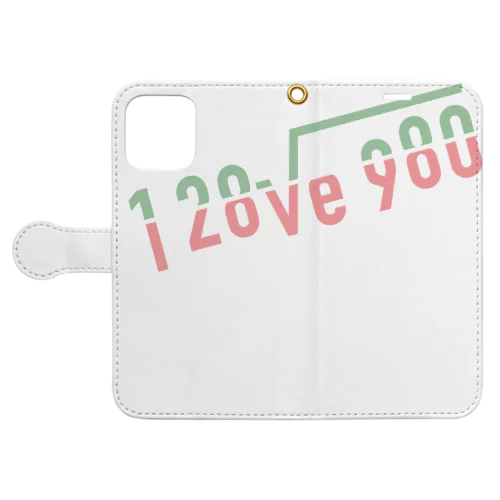 よく見ると I love you（パステル） Book-Style Smartphone Case