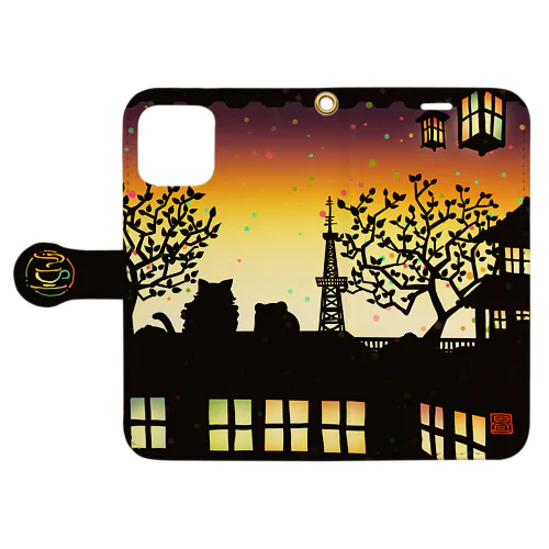 彩りの夕方 Book-Style Smartphone Case